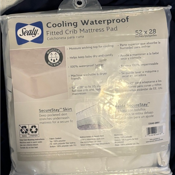 Sealy crib mattress pad NEW - Picture 2 of 2